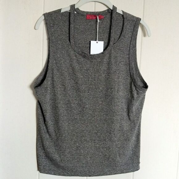 n:PHILANTHROPY Tops - n: PHILANTHROPY Distressed😩 Heather Grey Tank